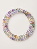 Double Wrap Fluorite Crown Chakra Bracelet