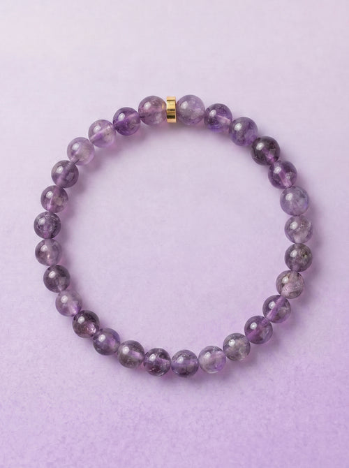 Amethyst Crown Chakra Classic Bracelet handmade natural amethyst crystal bracelet