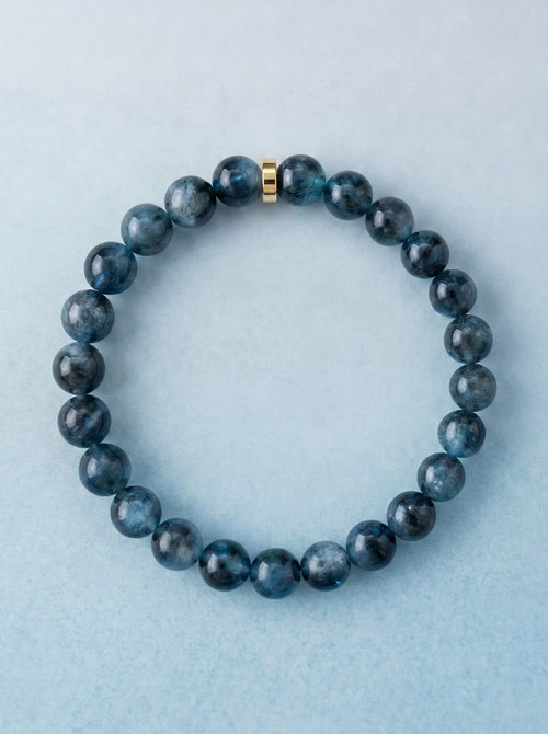 Aquamarine Throat Chakra Classic Bracelet handmade natural aquamarine crystal bracelet