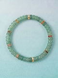 Green Aventurine Heart Chakra Tablet Bracelet with decorative spacers