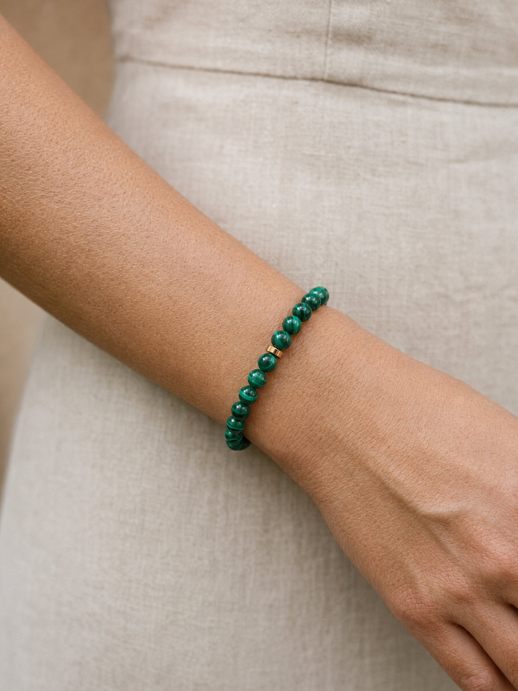 Malachite Classic Bracelet worn on wrist