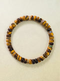 Tiger Eye Solar Plexus Chakra Tablet Bracelet with decorative spacers