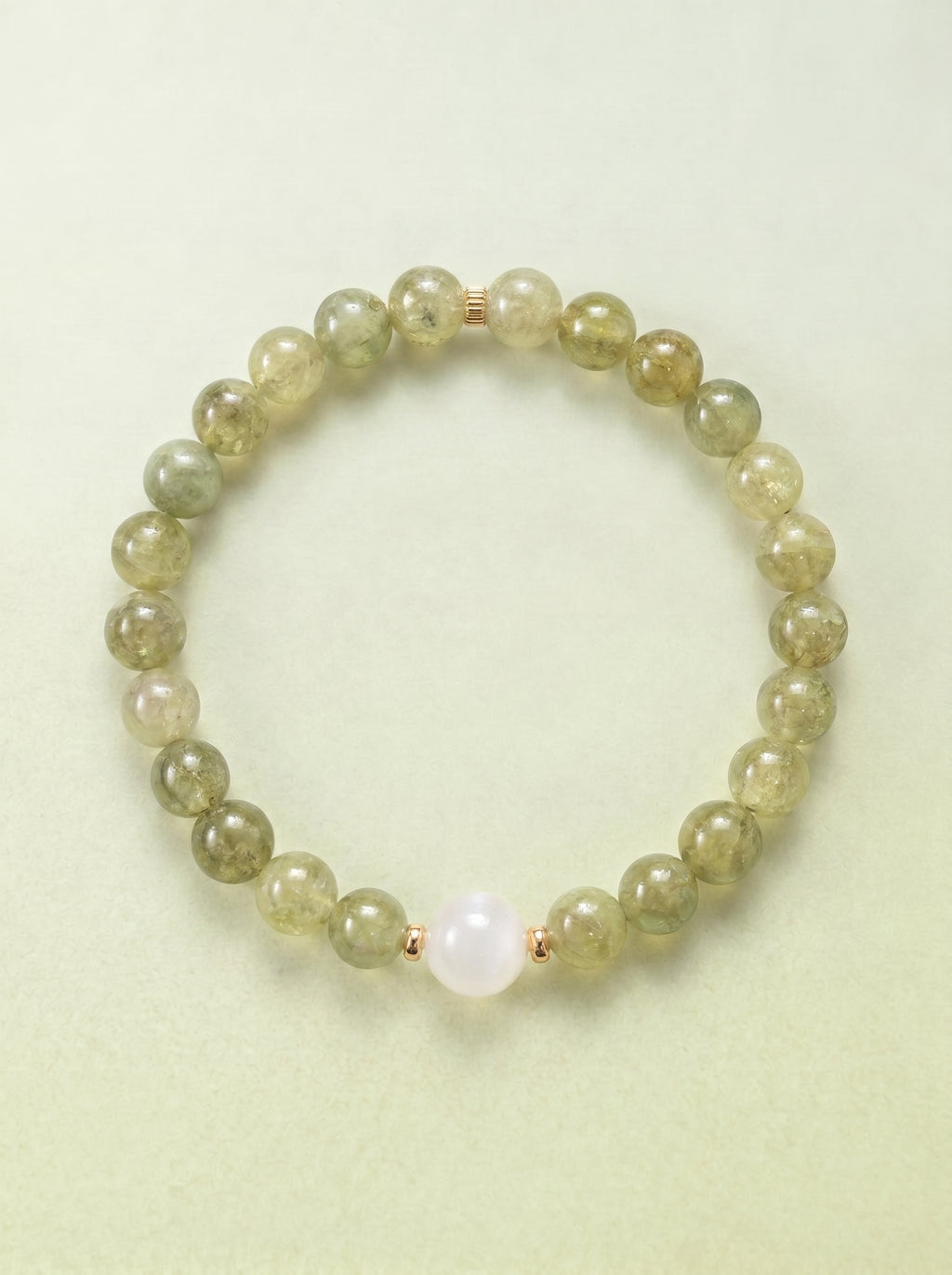 Tsavorite Moonstone Heart Chakra Accent Bracelet