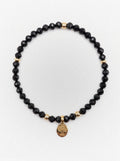 Black Obsidian Root Chakra Slim Bracelet