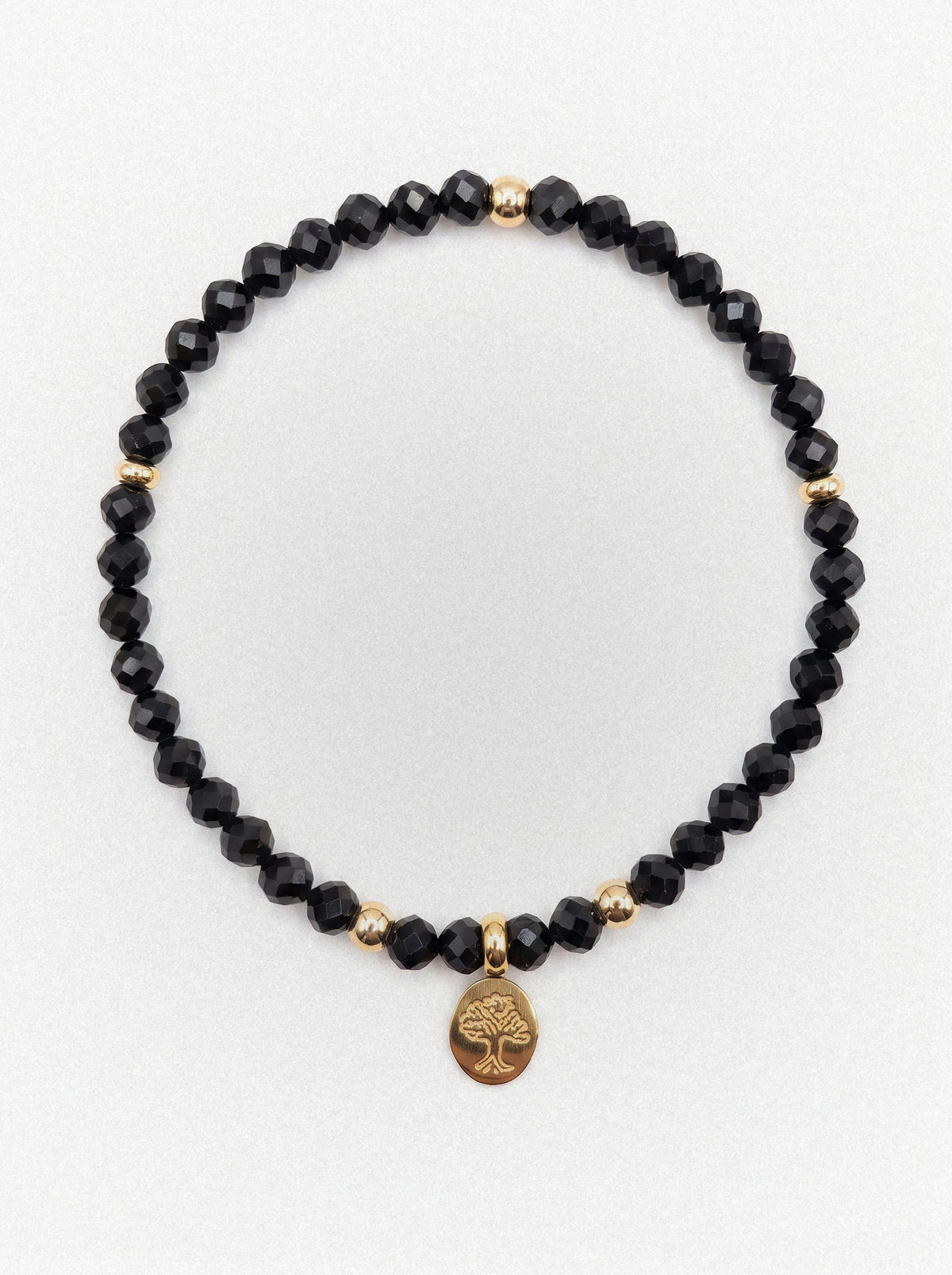 Black Obsidian Root Chakra Slim Bracelet