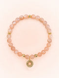 Orange Moonstone Sacral Chakra Charm Bracelet handmade natural orange moonstone crystal bracelet