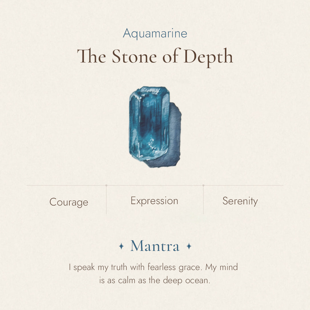 Natural aquamarine crystal detail and texture