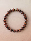 Red Tiger Eye Classic Bracelet with polished round beads