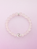 Rose Quartz Heart Chakra Accent Bracelet handmade natural rose quartz crystal bracelet