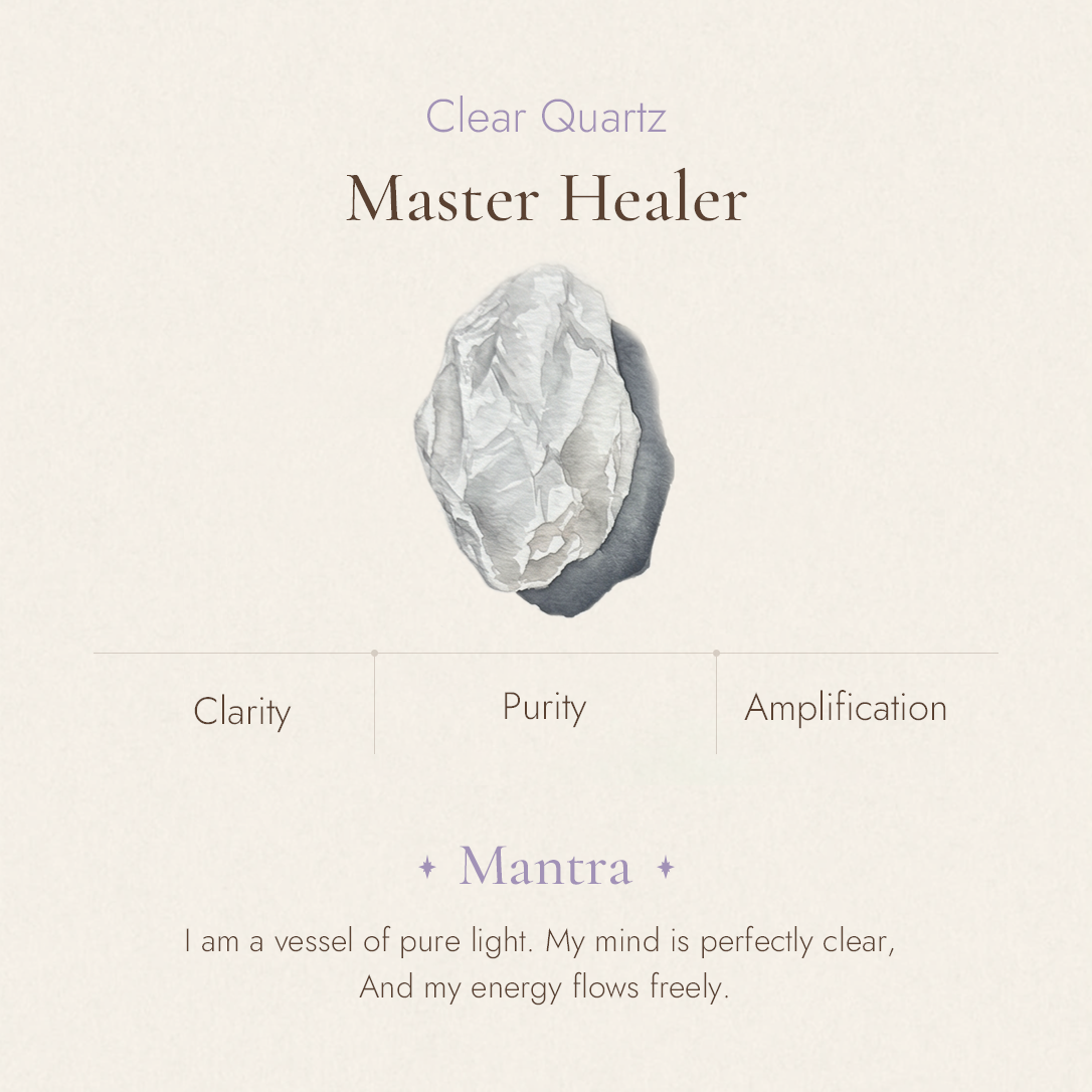 Clear quartz stone detail and texture