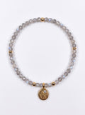 Grey Moonstone Third Eye Chakra Slim Bracelet