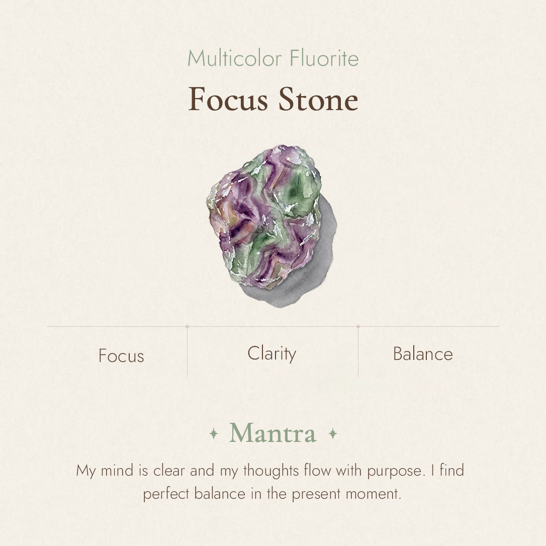Multicolor Fluorite Focus Stone education guide