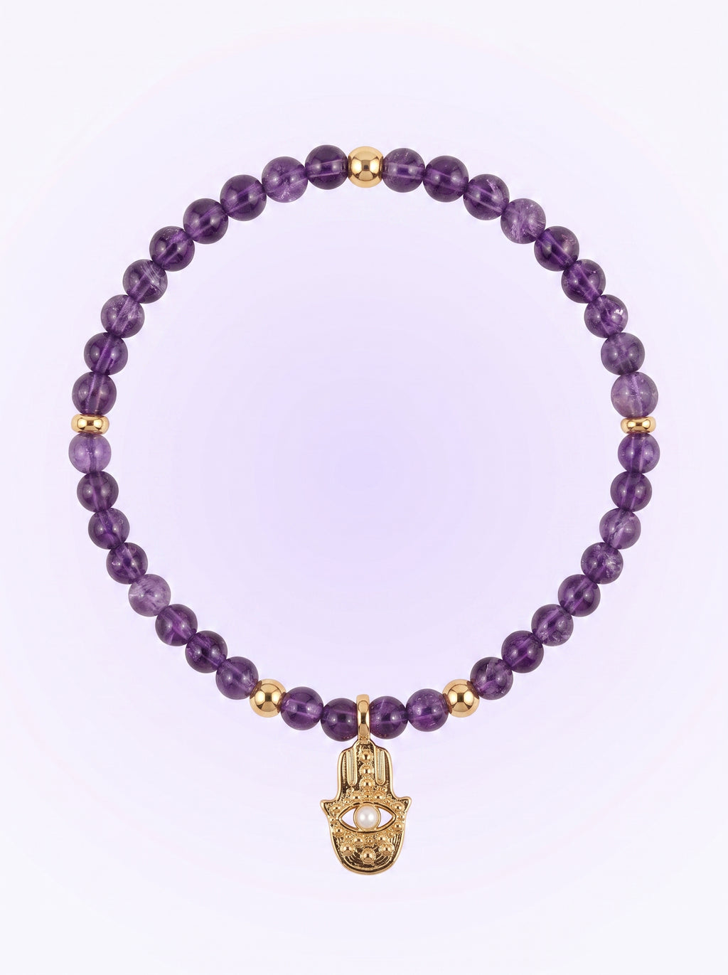 Amethyst Crown Chakra Slim Bracelet