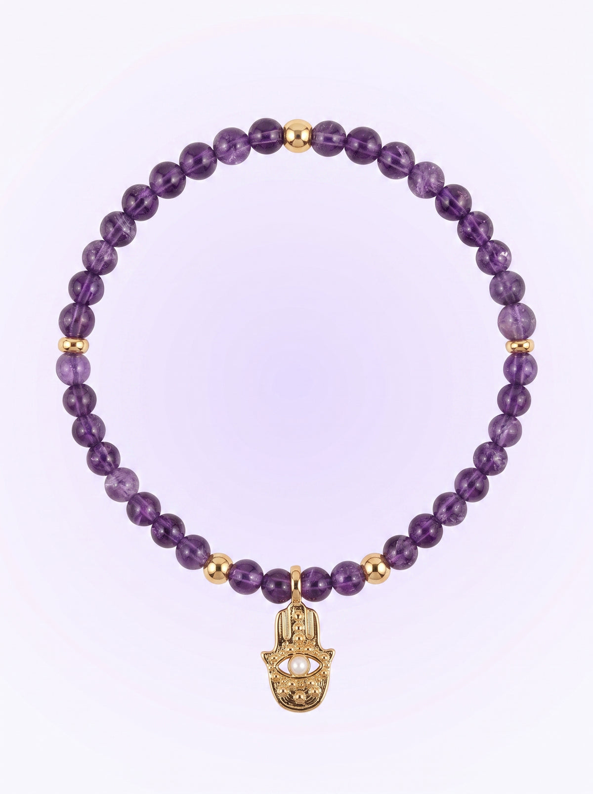 Amethyst Crown Chakra Slim Bracelet
