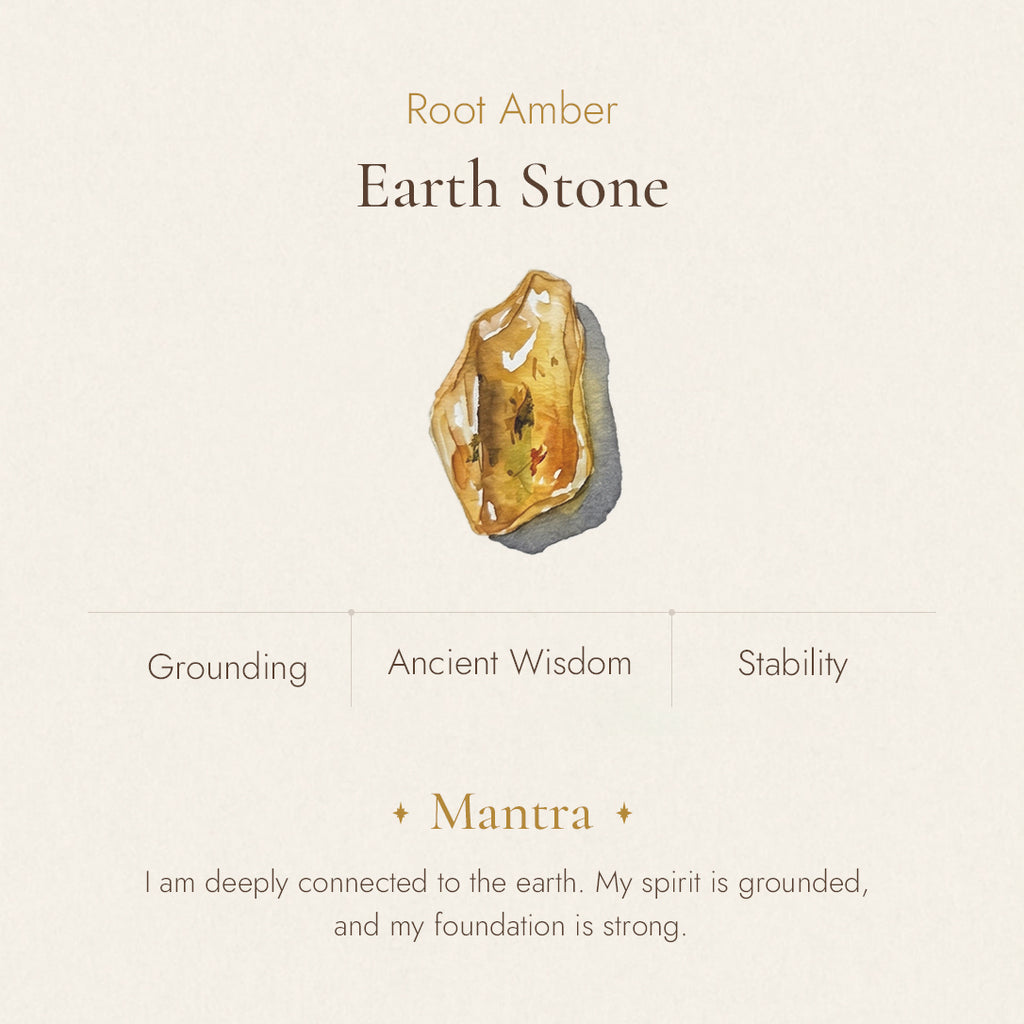 Amber-toned focal stone detail and texture