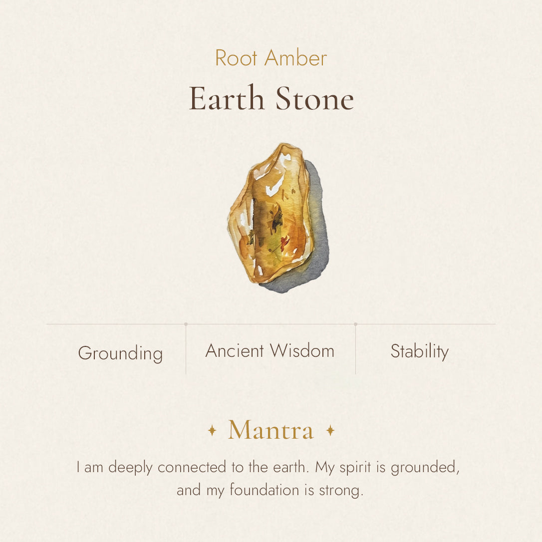 Amber-toned focal stone detail and texture