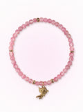 Rhodonite Heart Chakra Angel Charm Bracelet