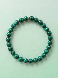 Malachite Classic Bracelet with green banded beads